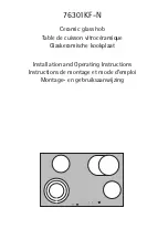 Preview for 1 page of AEG 76301KF-N Installation And Operating Instructions Manual