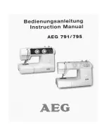 AEG 791 Instruction Manual preview