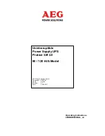 AEG 80 / 120 kVA Operating Instructions Manual preview