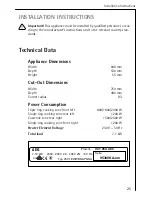 Предварительный просмотр 25 страницы AEG 95300KA-MN Operating And Installation Instructions