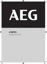 Preview for 1 page of AEG A18FRS Original Instructions Manual