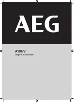 AEG A18HV Original Instructions Manual предпросмотр