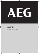 AEG A18PS1 Original Instructions Manual preview