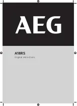 Preview for 1 page of AEG A18RS Original Instructions Manual