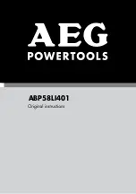 Preview for 1 page of AEG ABP58LI401 Original Instructions Manual