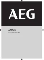 AEG AC756S Original Instructions Manual preview