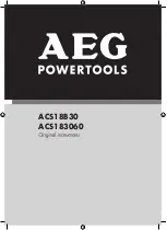 Preview for 1 page of AEG ACS183060 Original Instructions Manual