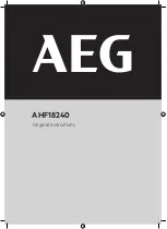 AEG AHF18240 Original Instructions Manual preview