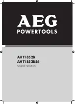 Preview for 1 page of AEG AHT1852B Original Instructions Manual