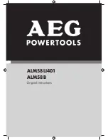 Preview for 1 page of AEG ALM58B Original Instructions Manual