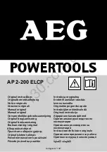 Preview for 2 page of AEG AP 2-200 ELCP Original Instructions Manual