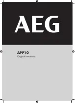 AEG APP10 Original Instructions Manual preview