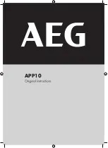 Предварительный просмотр 1 страницы AEG APP10 Original Instructions Manual