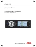 AEG AR 4023 DVD Instruction Manual preview