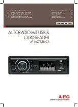 Preview for 1 page of AEG AR 4027 USB/CR Instruction Manual