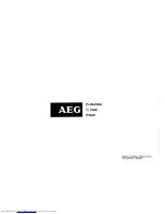 Preview for 16 page of AEG Arctis 160 Instructions For Use Manual