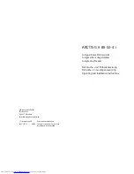 Preview for 1 page of AEG ARCTIS G 9 88 50-4 i Operating And Installation Manual