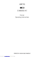 AEG ARCTIS U 86050-4 I Operating Instructions Manual preview