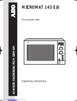 Preview for 1 page of AEG AT 143 U Operating Instructions Manual