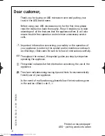 Предварительный просмотр 2 страницы AEG AT 143 U Operating Instructions Manual