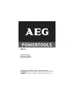AEG AWS-6 Operator'S Manual preview