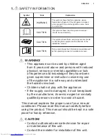 Preview for 3 page of AEG AXP26U338CW User Manual