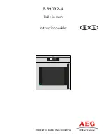 Предварительный просмотр 1 страницы AEG B 89092-4 Instruction Booklet