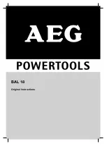 AEG BAL 18 Quick Manual preview