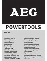 AEG BBH 18 Original Instructions Manual preview