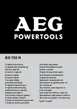 AEG BE 705 R Original Instructions Manual preview