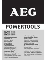 Предварительный просмотр 1 страницы AEG BEWS18-115 X Original Instructions Manual