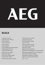 AEG BGE18 Original Instructions Manual preview