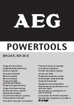 Preview for 1 page of AEG BH 24 E Original Instructions Manual