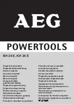 Предварительный просмотр 1 страницы AEG BH 24 E Original Instructions Manual