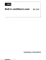 AEG BH 8.04 Operating Instructions Manual preview