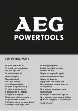 AEG BHBS18-75BL Original Instructions Manual preview