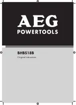 AEG BHBS18B Original Instructions Manual preview