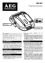 Preview for 1 page of AEG BHJ18C Original Instructions