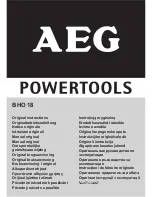 Preview for 1 page of AEG BHO 18 Original Instructions Manual