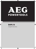 Preview for 1 page of AEG BHPL18 Original Instructions Manual