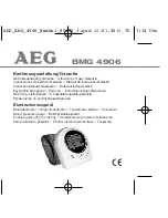 AEG BMG 4906 Instruction Manual & Guarantee preview