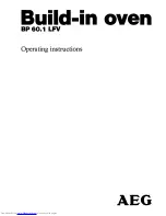 Preview for 1 page of AEG BP 60.1 LFV Operating Instructions Manual