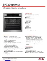 Preview for 2 page of AEG BP730410MM Manual