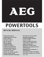 AEG BS18 G2 Original Instructions Manual preview