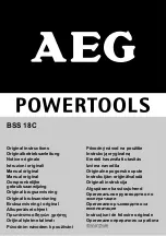 AEG BSS18C Original Instructions Manual preview