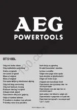 Preview for 2 page of AEG BTS18BL Original Instructions Manual