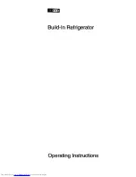 AEG Build-In Refrigerator Operating Instructions Manual preview