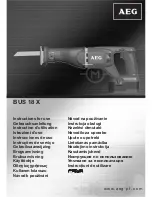 AEG BUS 18 X Instructions For Use Manual preview