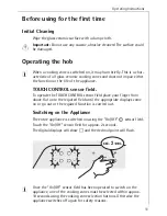 Preview for 11 page of AEG C65030K Installation And Operating Instructions Manual