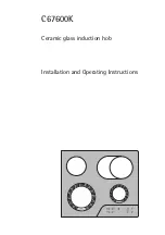 AEG C67600K Installation And Operating Instructions Manual preview